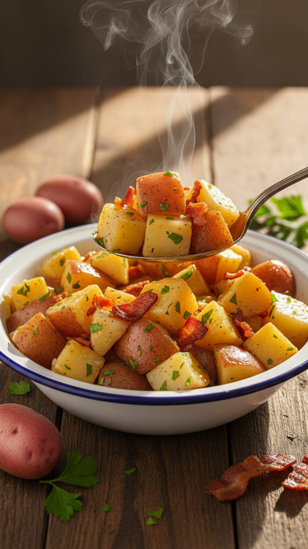 Authentischer Schwäbischer Kartoffelsalat Preparation