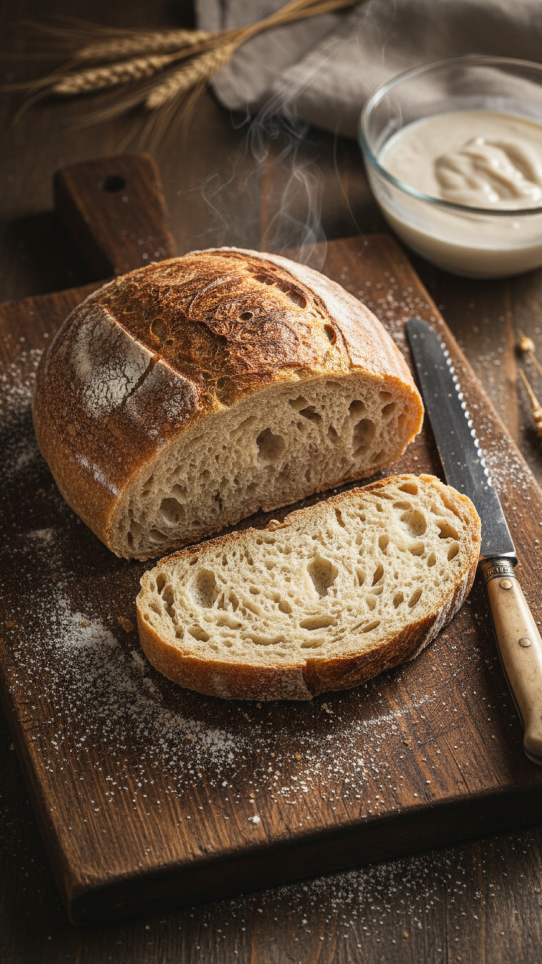 Einfaches Sauerteigbrot Rezept für Anfänger Preparation