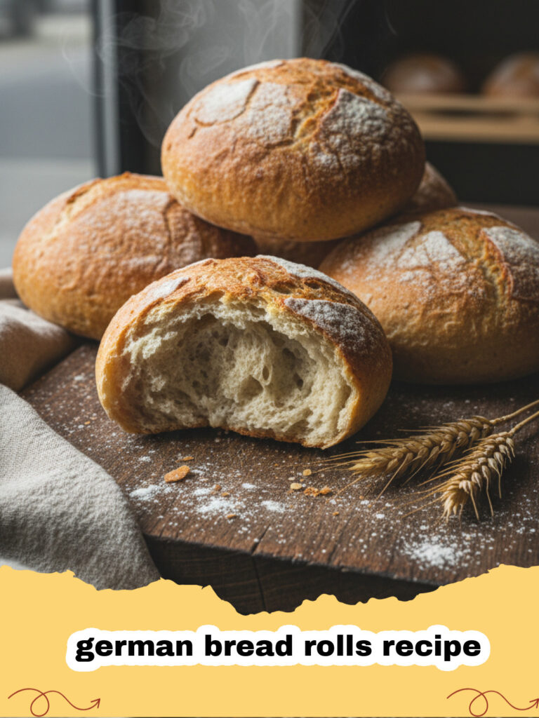 german bread rolls recipe - Frisch gebackene deutsche Brötchen in einem Korb