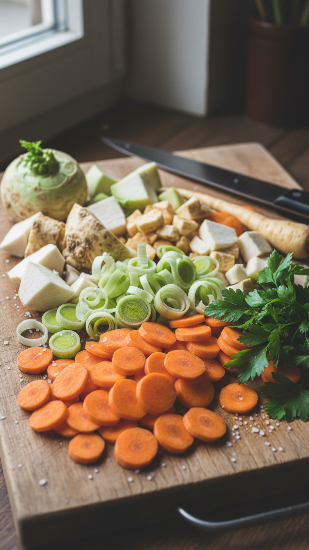 Hausgemachte Gemüsebrühe Preparation