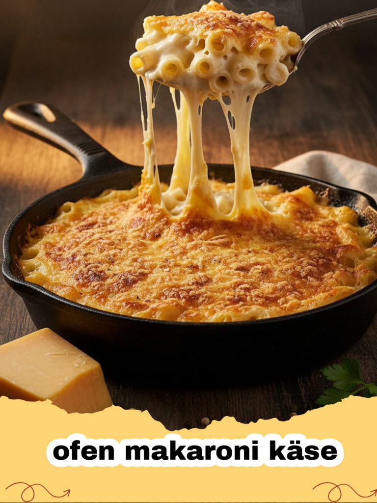 ofen makaroni käse - Cremiger Ofen Makaroni Käse mit goldbrauner Kruste in einer Auflaufform