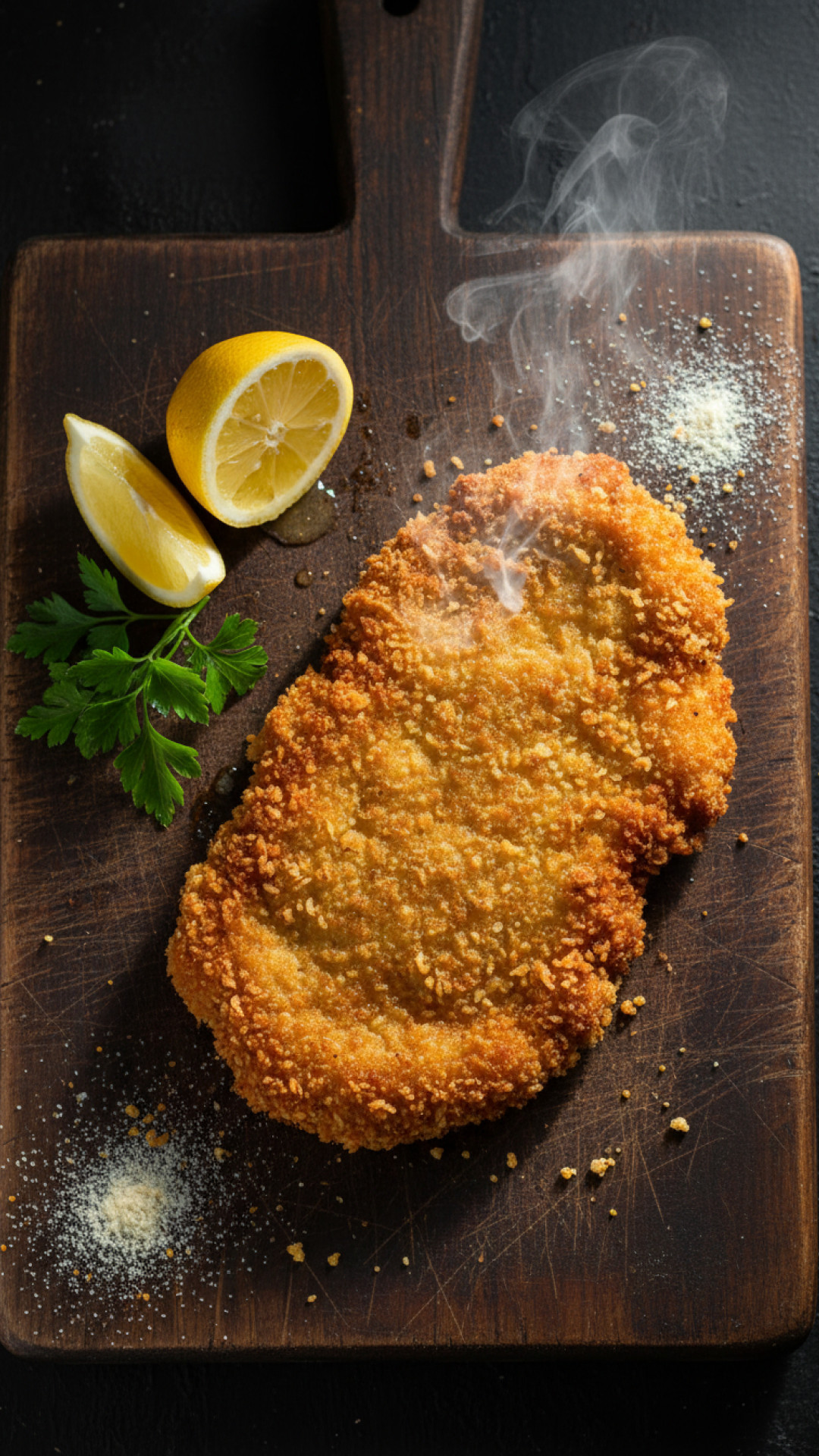 Hausgemachtes veganes schnitzel Preparation