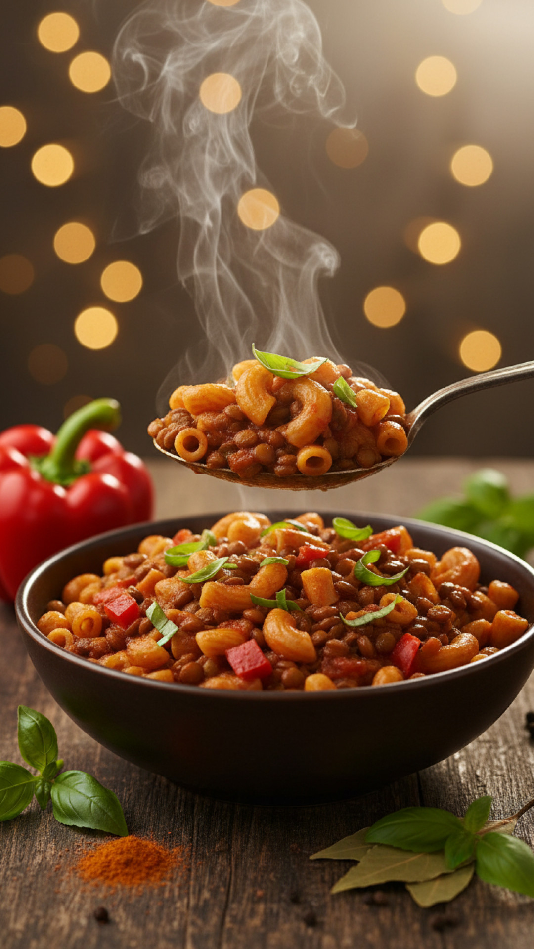 Herzhaftes vegan goulash recipe mit Sojaschnetzeln Preparation