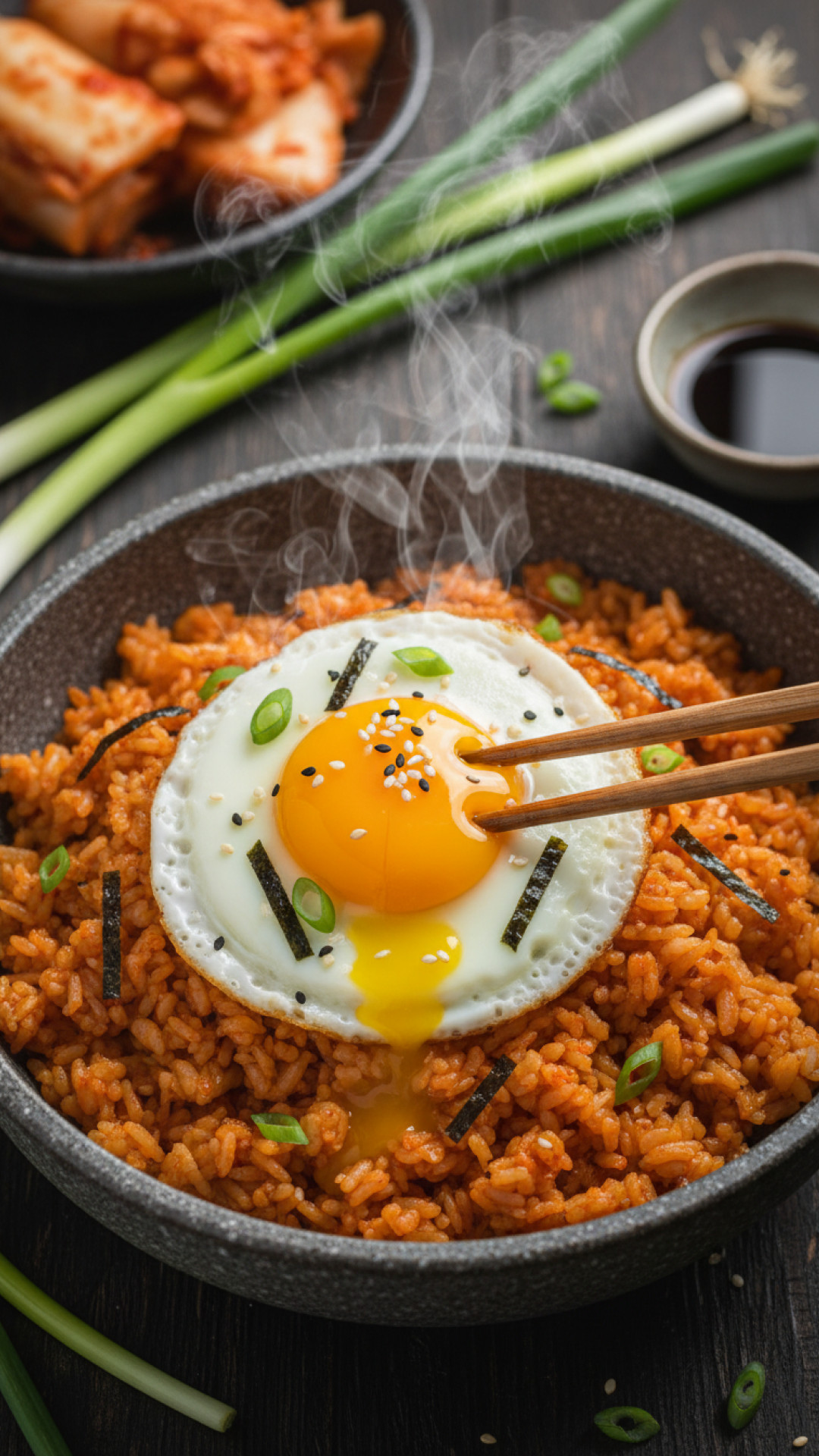 Kimchi gebratener Reis (Kimchi Bokkeumbap) Preparation