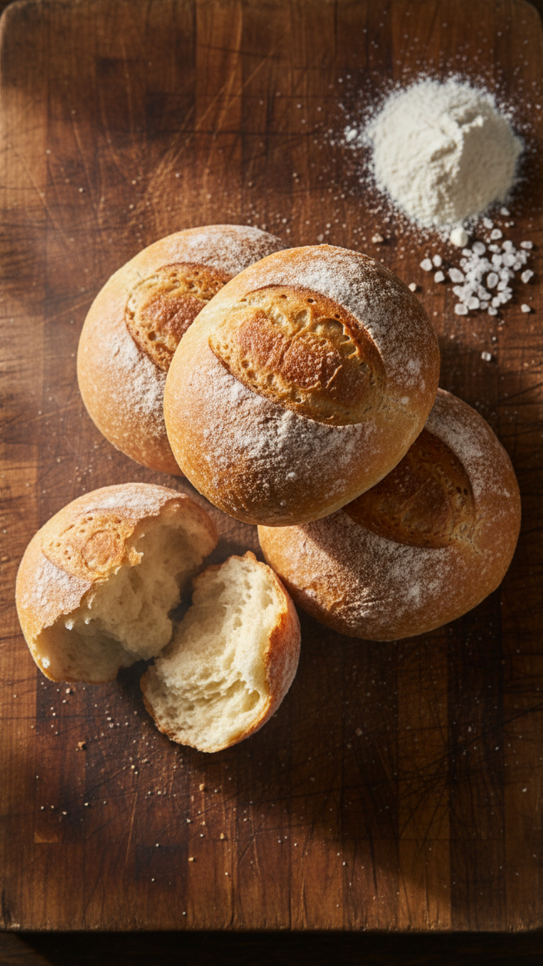 Klassische deutsche Sonntagsbrötchen Preparation