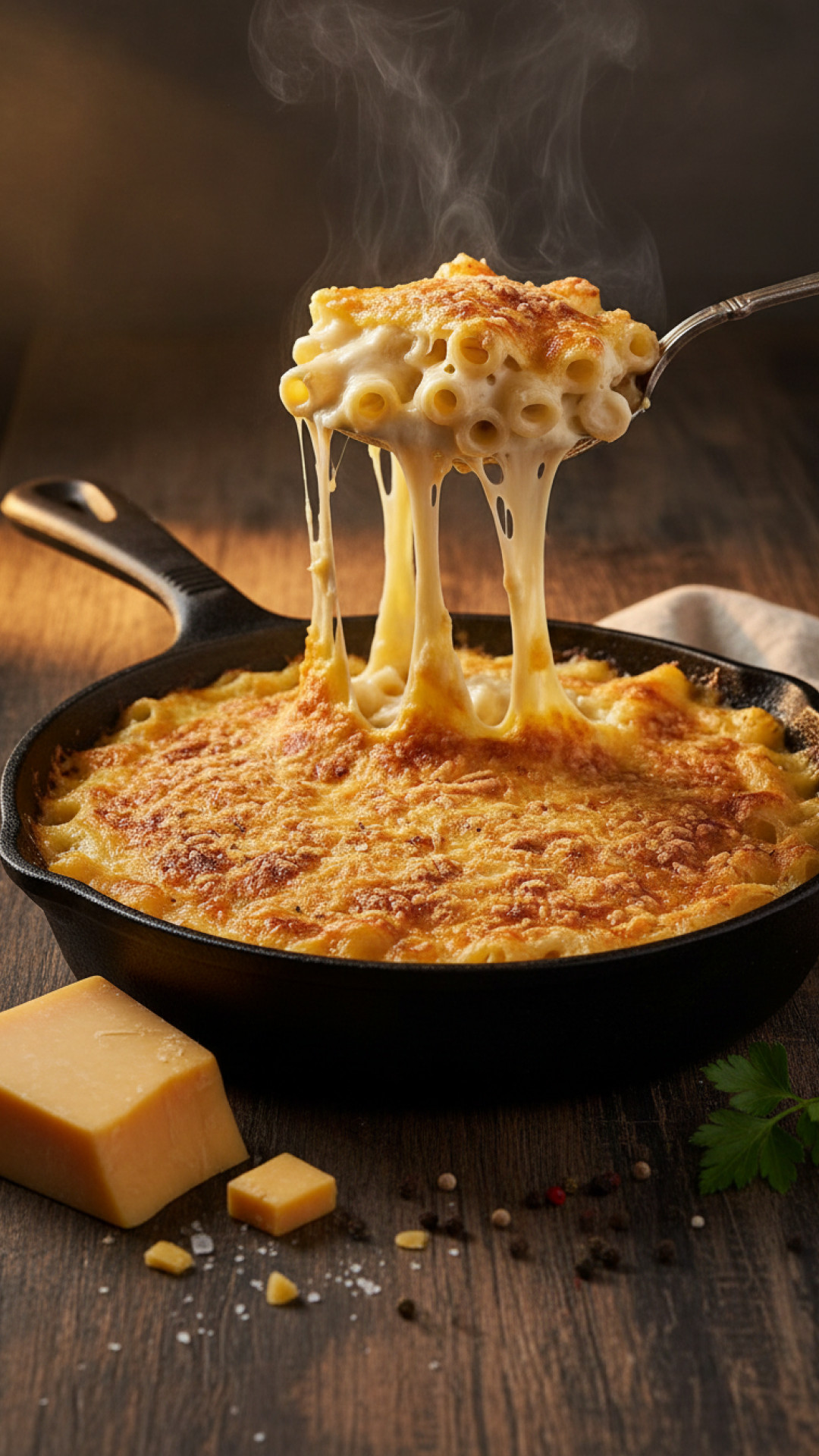 Klassischer Ofen Makaroni Käse Preparation