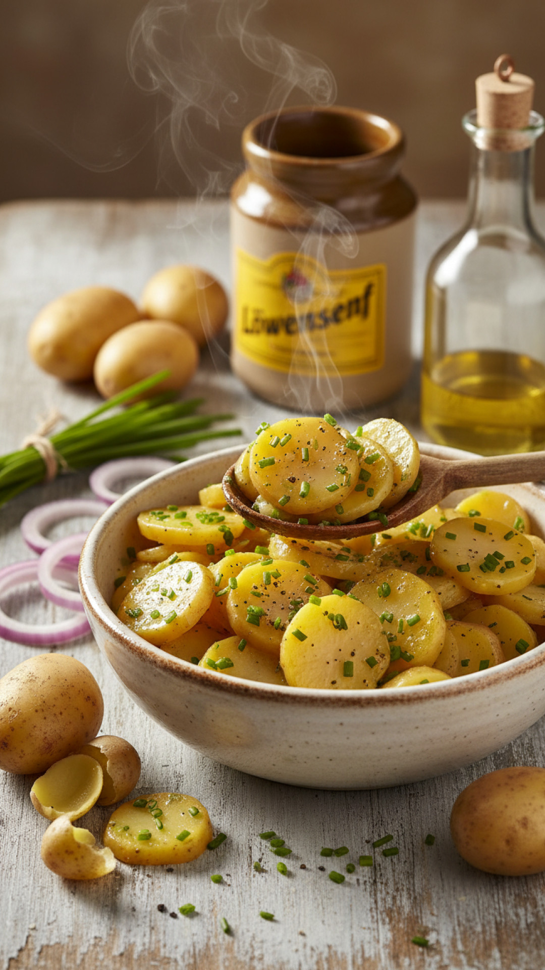 Omas Klassischer Schwäbischer Kartoffelsalat Preparation