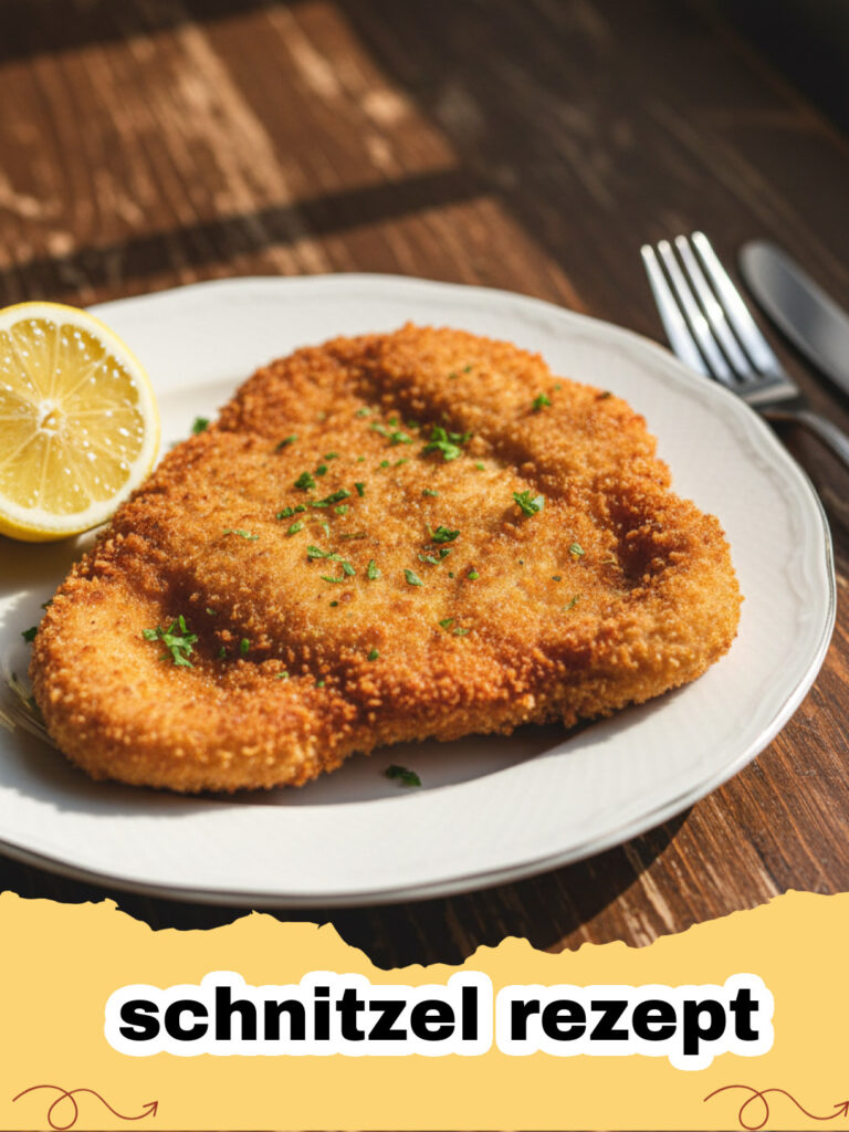 schnitzel rezept - Goldbraun gebratenes Wiener Schnitzel mit Zitrone
