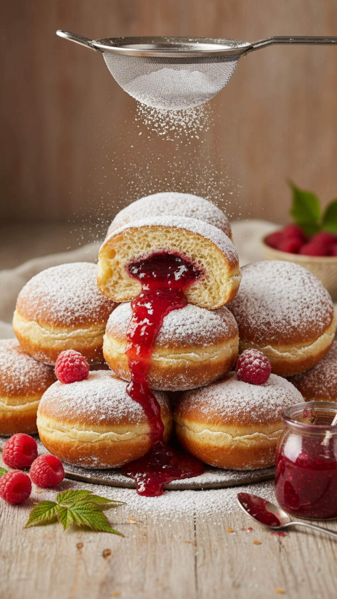Traditionelle Berliner Pfannkuchen Preparation