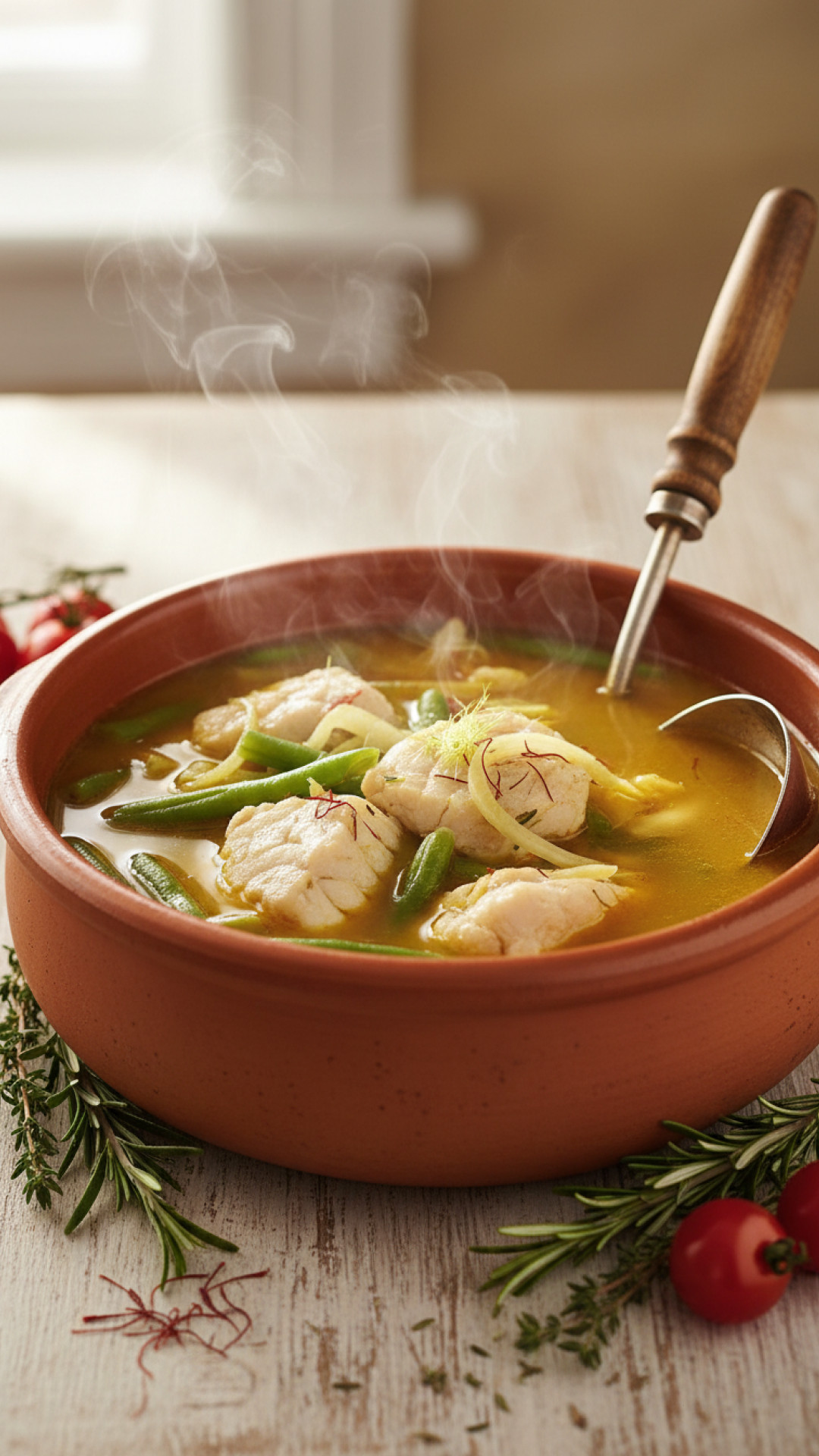 Authentische franzoesische bouillabaisse fischsuppe aus der provence Preparation