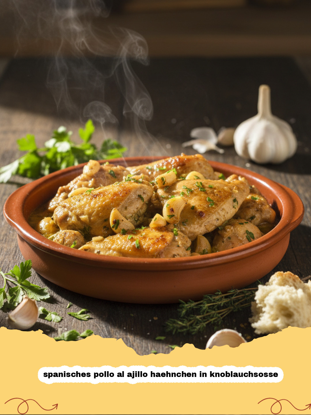 Spanisches Pollo al Ajillo: Das aromatische Hähnchen in Knoblauchsosse