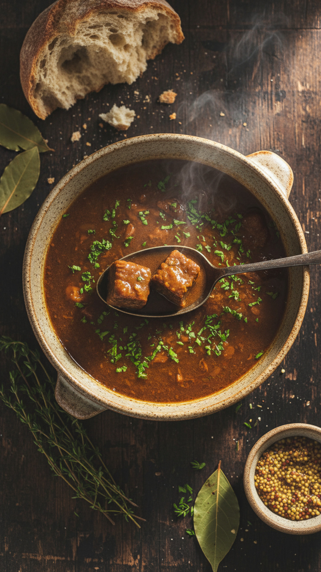 Belgische Carbonade Flamande Rinderschmorbraten in Biersoße Preparation