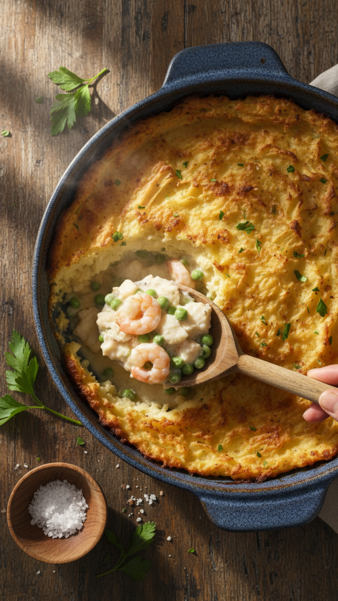 Britischer Fischauflauf (Fisherman's Pie) Preparation