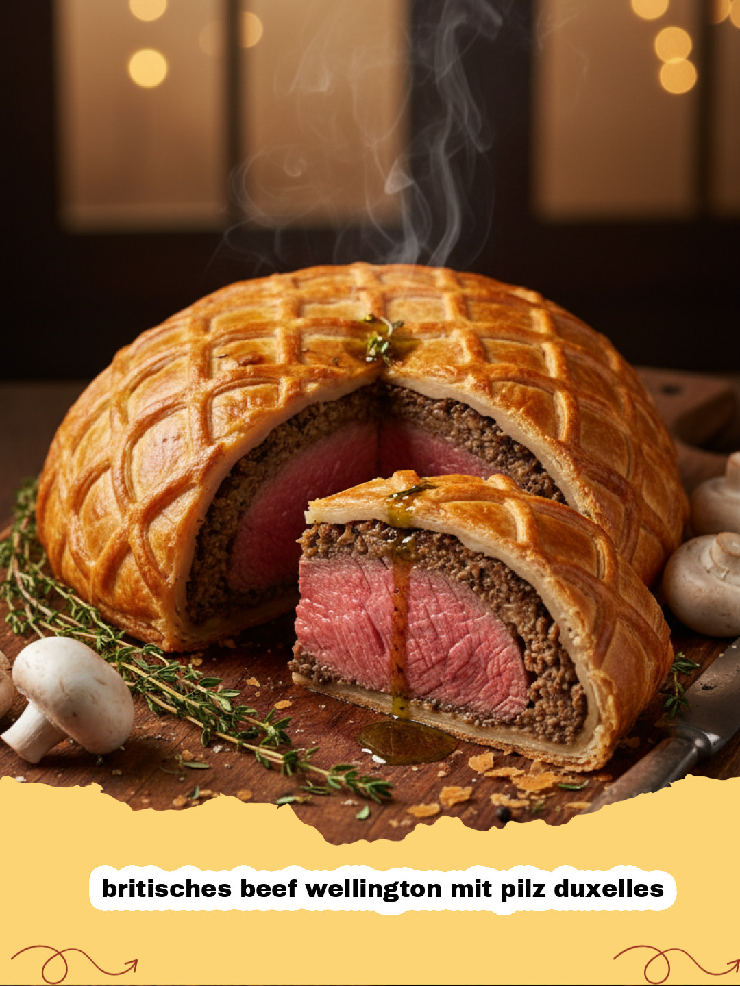 Das ultimative britisches Beef Wellington mit Pilz Duxelles