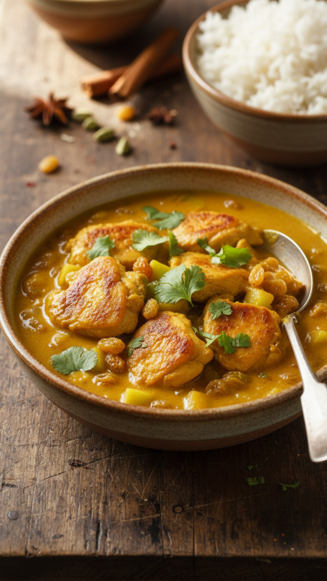 Britisches Chicken Curry (Mildes Hähnchencurry mit Apfel) Preparation