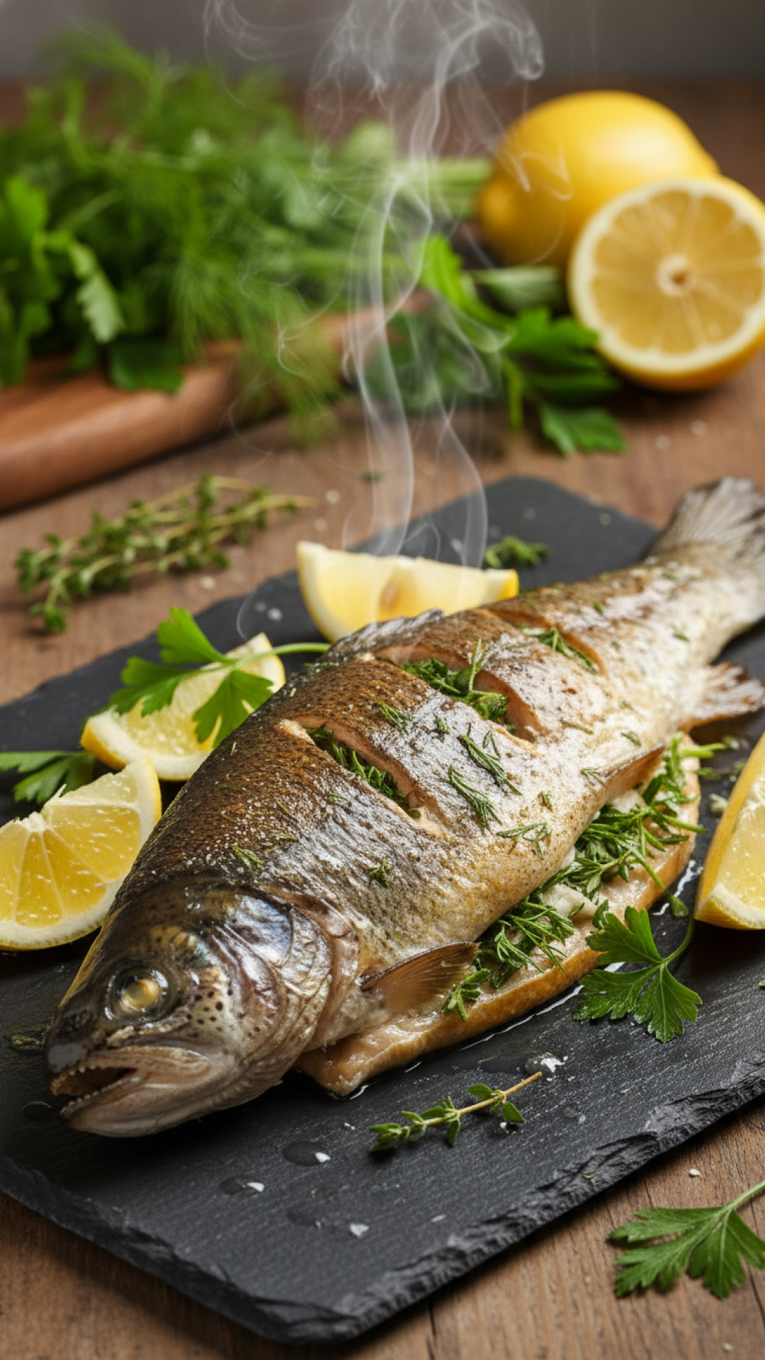 Deutsche Kräuterforelle aus dem Ofen Preparation