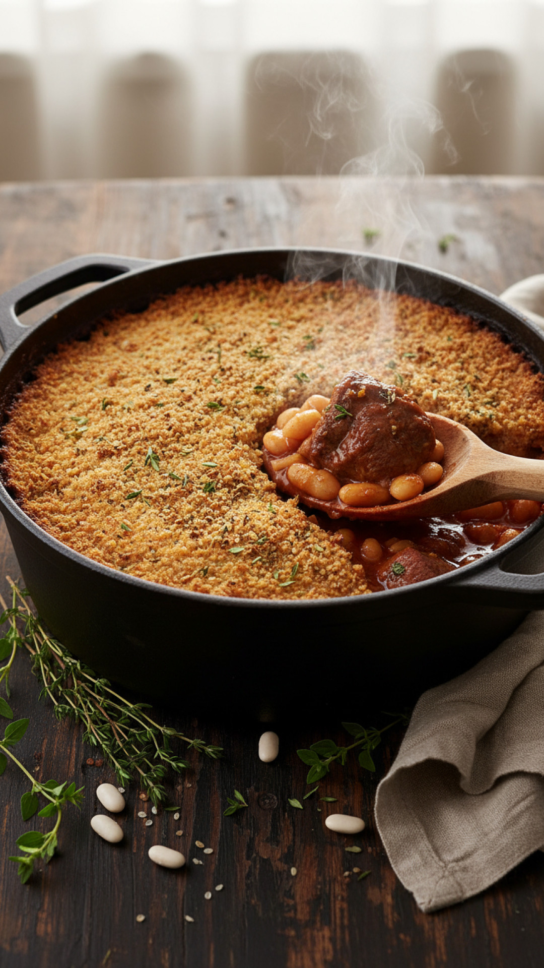 Französisches Cassoulet mit Lamm und weissen Bohnen Preparation