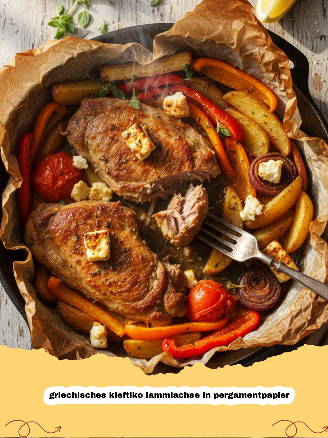 Griechisches Kleftiko: Zarte Lammlachse in Pergamentpapier – Ein mediterraner Traum