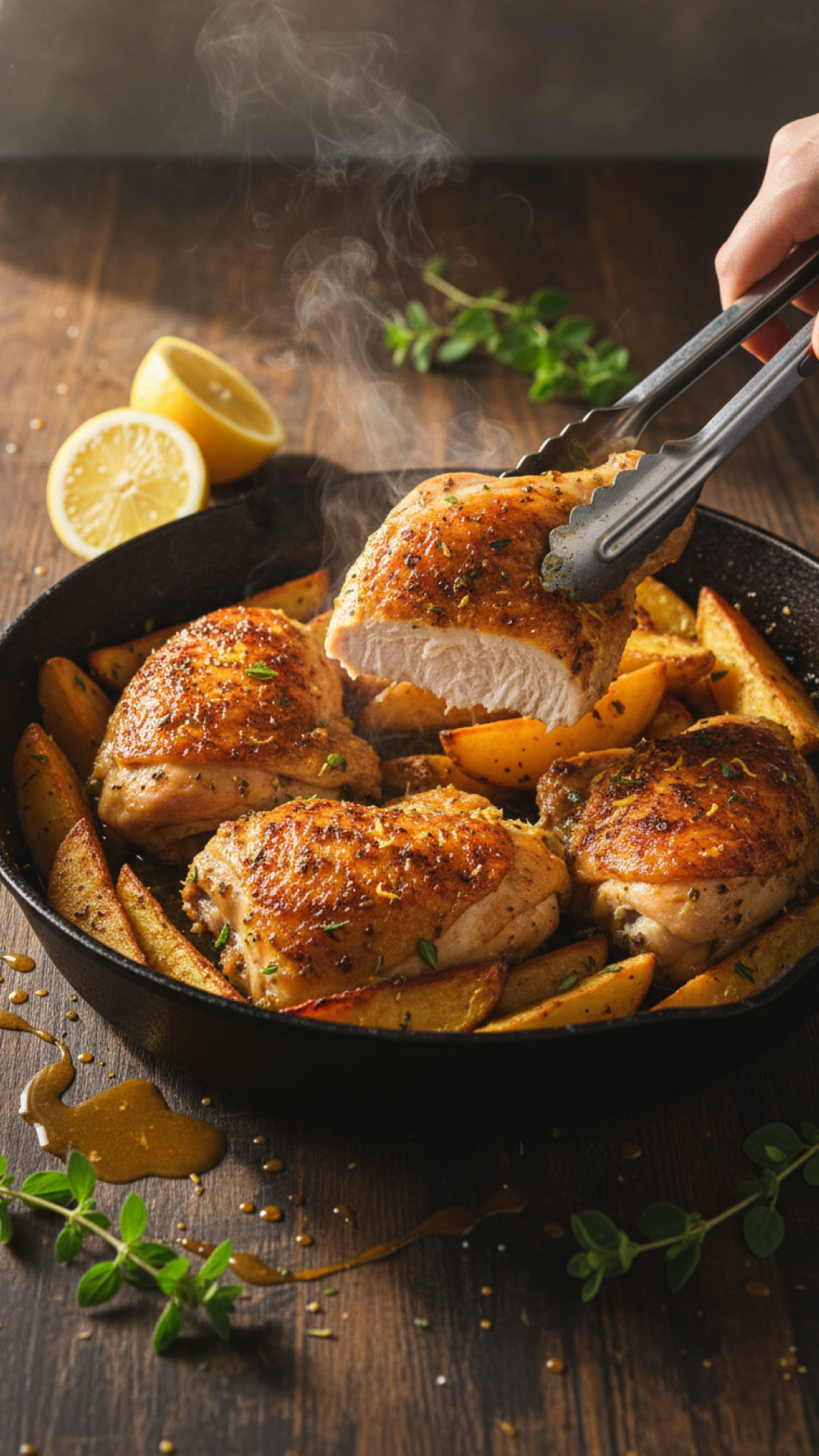 Griechisches Kotopoulo Lemonato: Zitronenhähnchen aus dem Ofen Preparation