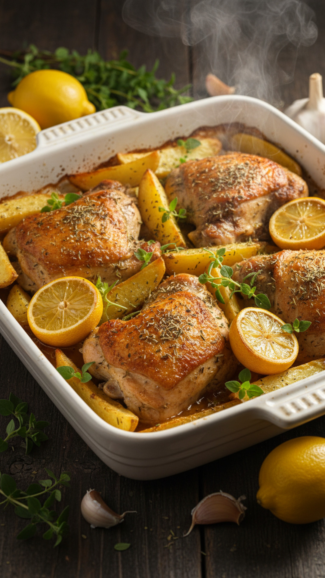 Griechisches Kotopoulo Lemonato (Zitronenhähnchen) Preparation