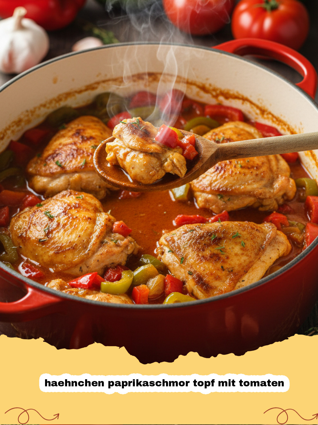 Saftiges Hähnchen Paprikaschmor Topf mit Tomaten: Ein herzhaftes Familienrezept für kühle Tage