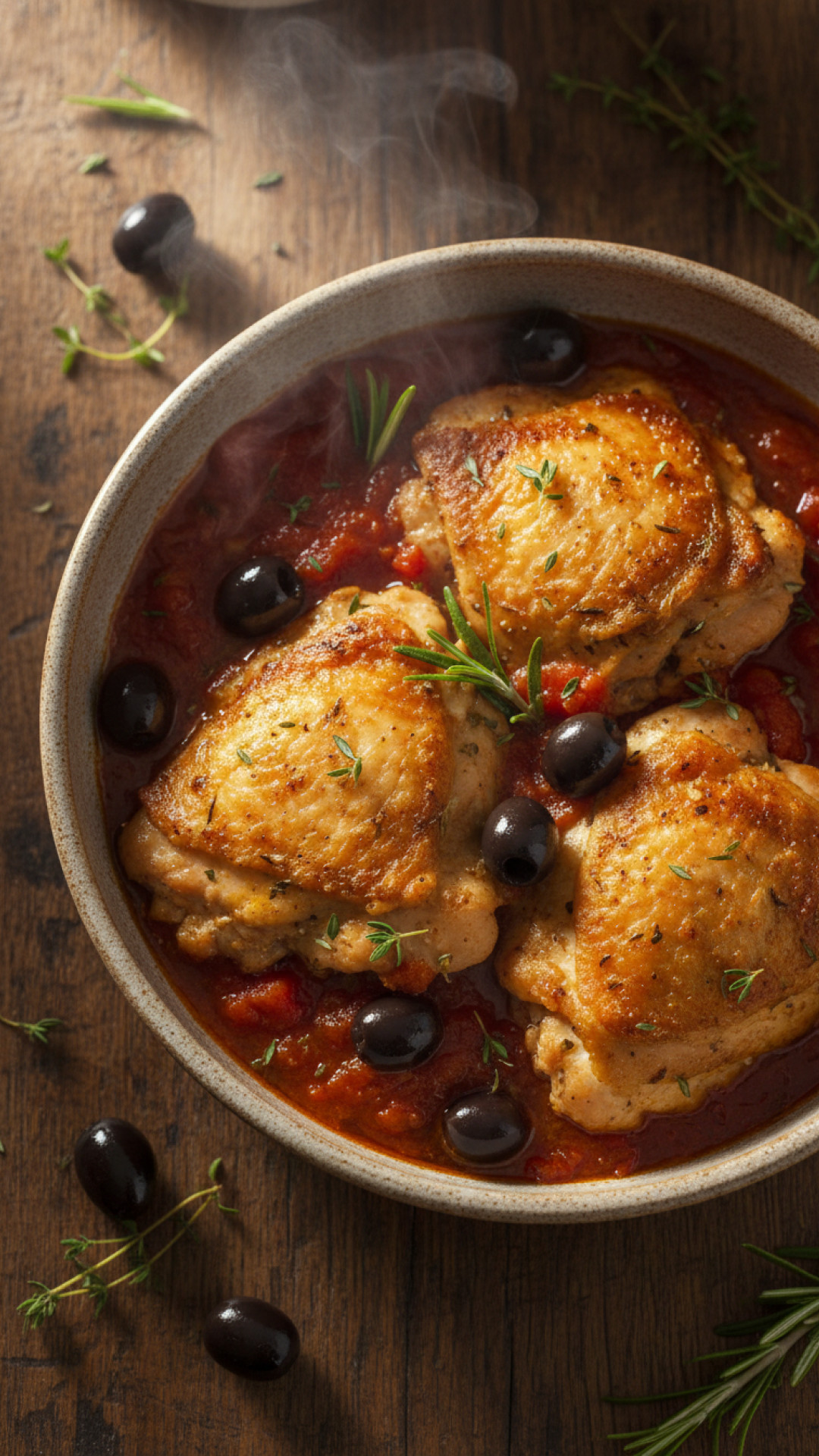 Italienisches Pollo alla Cacciatora – Jägerhuhn mit Oliven Preparation