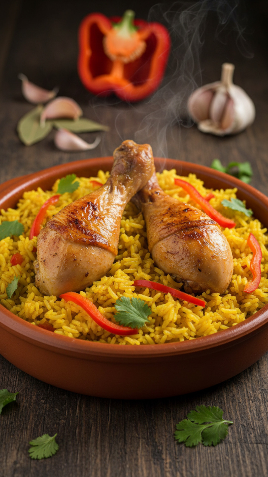 Klassisches Arroz con Pollo - Spanisches Hähnchen mit Reis Preparation
