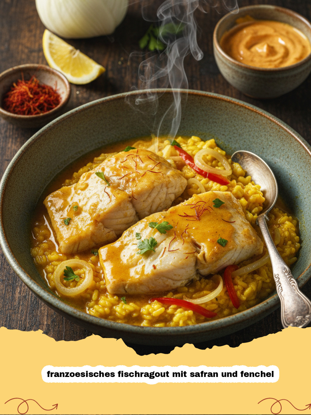 Ein Hauch von Provence: Franzoesisches Fischragout mit Safran und Fenchel