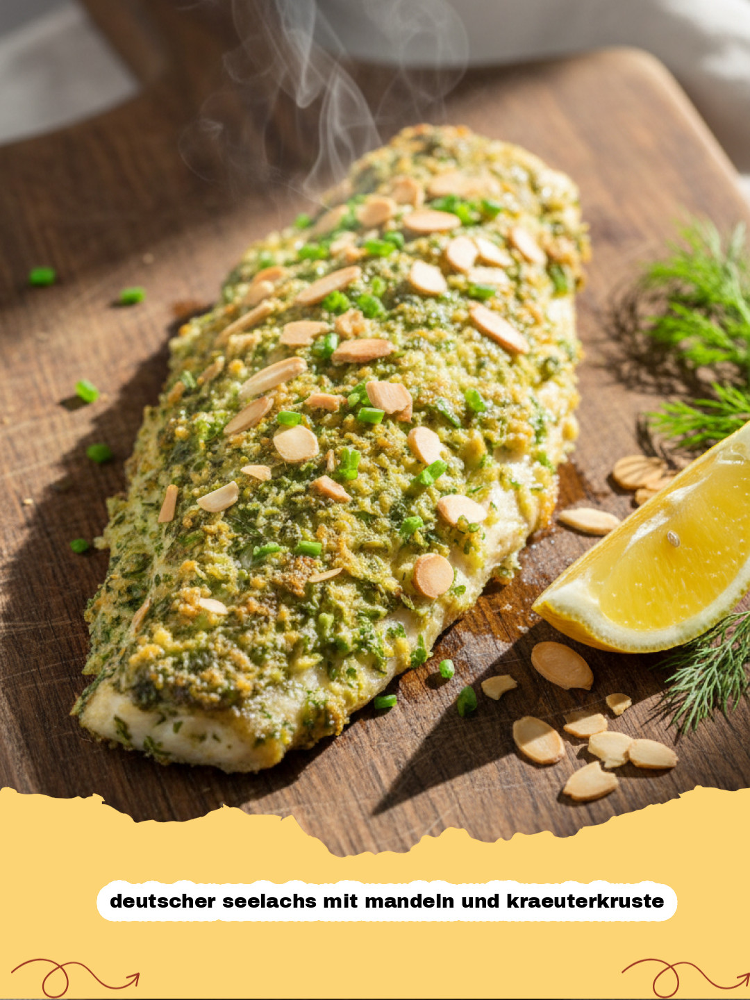 Deutscher Seelachs mit Mandeln und Kräuterkruste: Ein gesundes Traditionsgericht