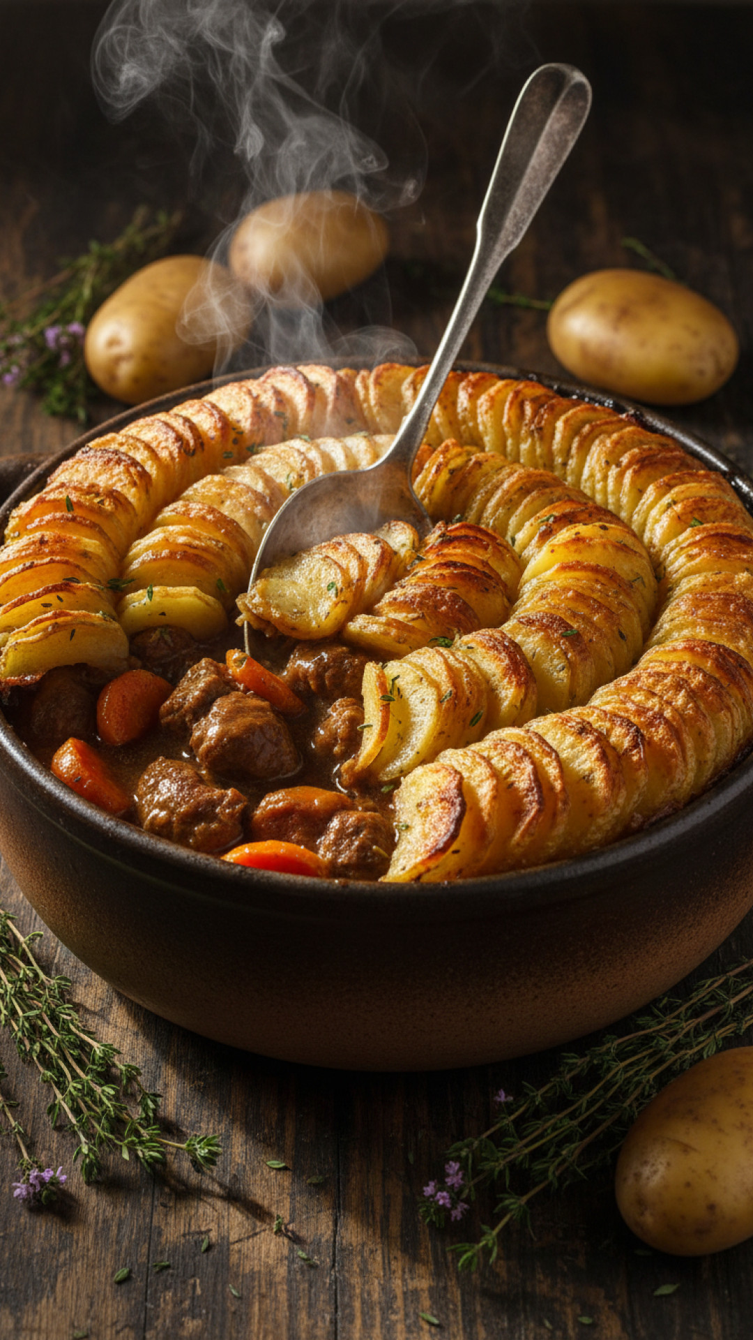 Lancashire Hotpot: Britischer Lammeintopf mit Kartoffeln Preparation