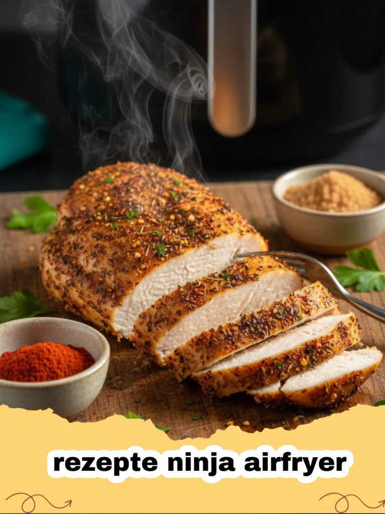 rezepte ninja airfryer - Goldbraune Buffalo Wings in einer Schüssel neben Selleriestangen