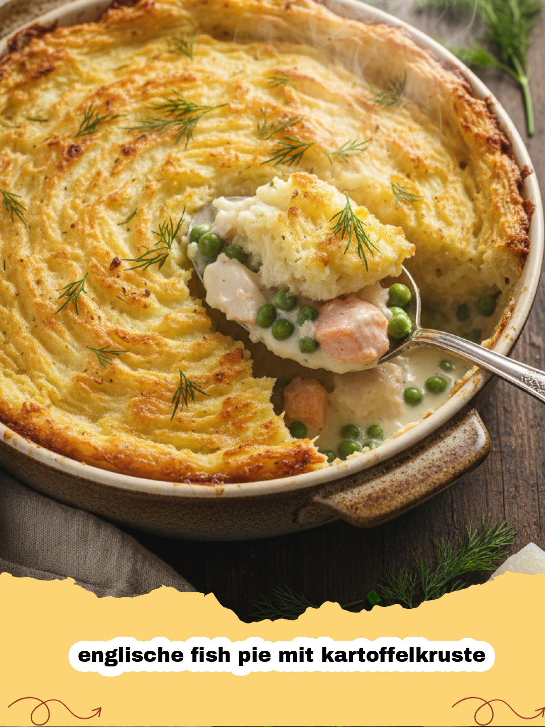 Englische Fish Pie mit Kartoffelkruste: Ein Klassiker für gemütliche Abende
