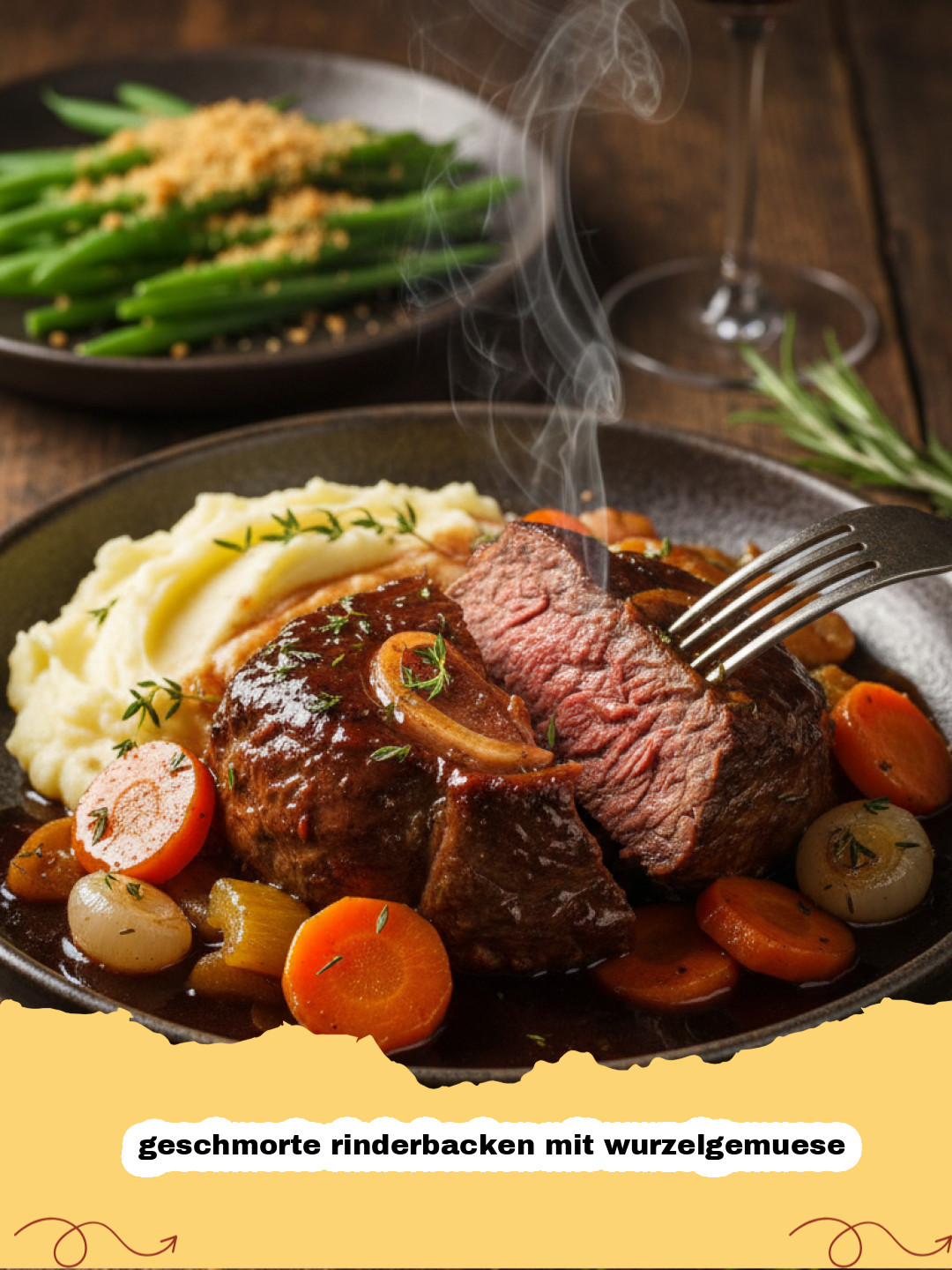 Zart geschmorte Rinderbacken mit Wurzelgemüse: Das ultimative Schmorgericht