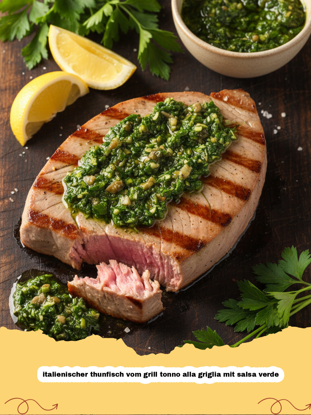 Italienischer Thunfisch vom Grill: Tonno alla Griglia mit Salsa Verde
