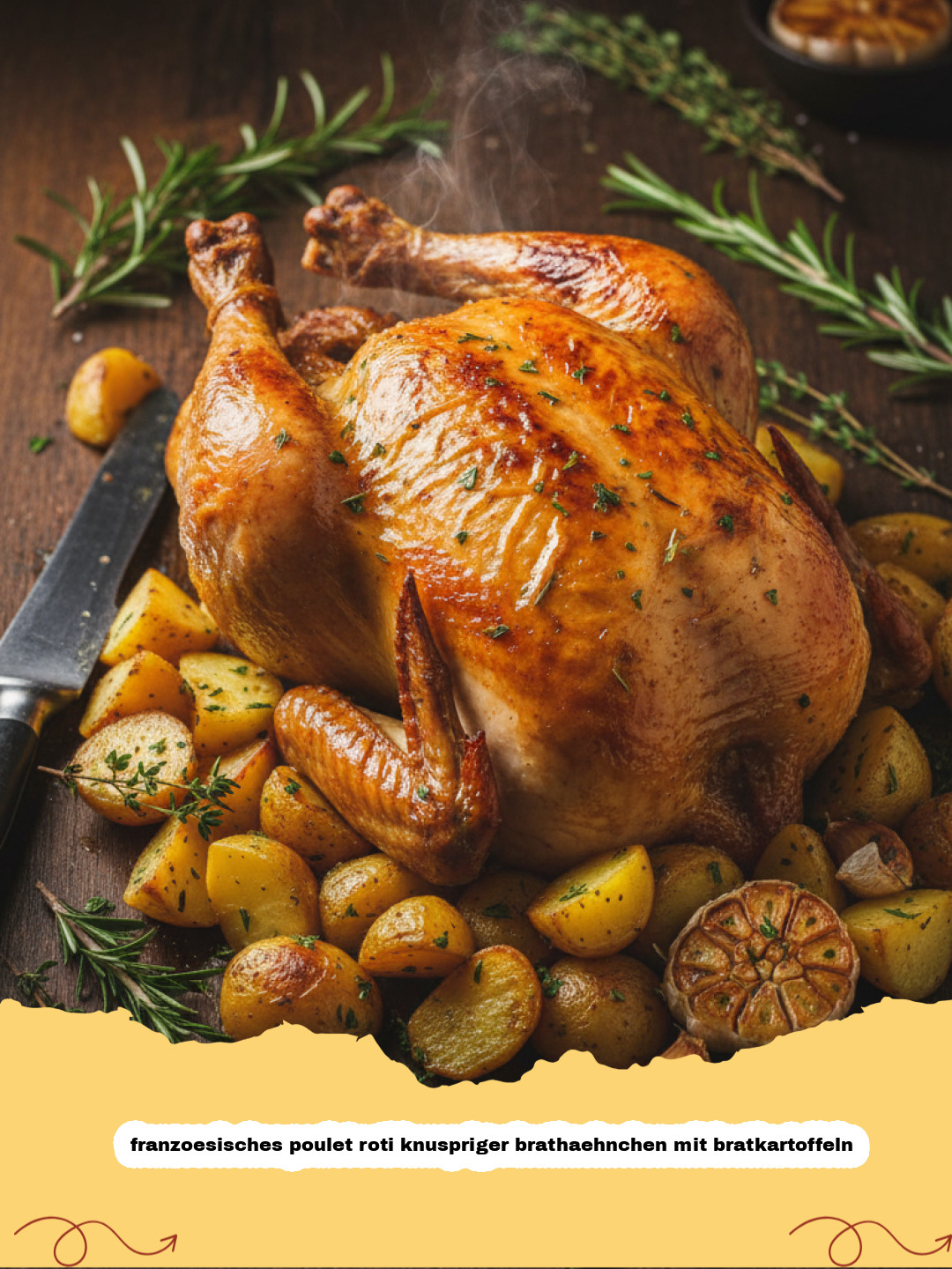 Das ultimative Rezept für französisches Poulet Rôti: Knuspriges Brathähnchen mit Bratkartoffeln