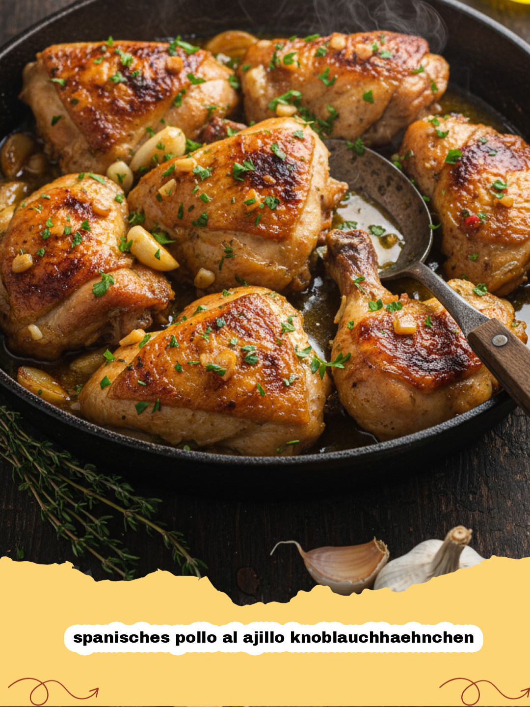 Spanisches Pollo al Ajillo Knoblauchhaehnchen – Der authentische Klassiker aus der Tapas-Bar