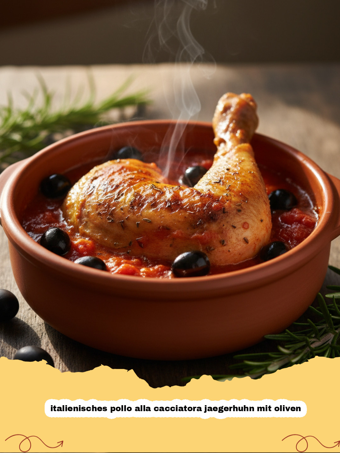 Italienisches Pollo alla Cacciatora: Das herzhafte Jägerhuhn mit Oliven