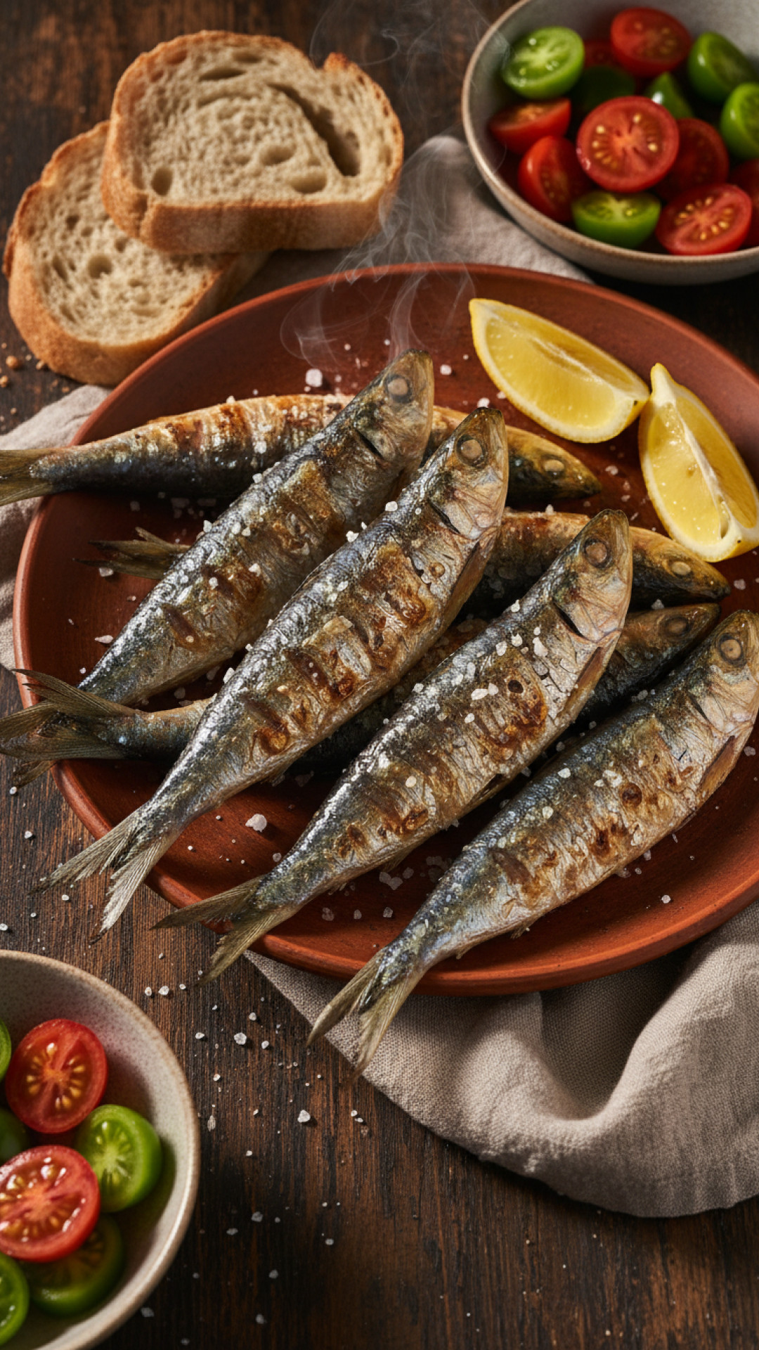 Portugiesische Sardinhas Assadas (Gegrillte Sardinen) Preparation