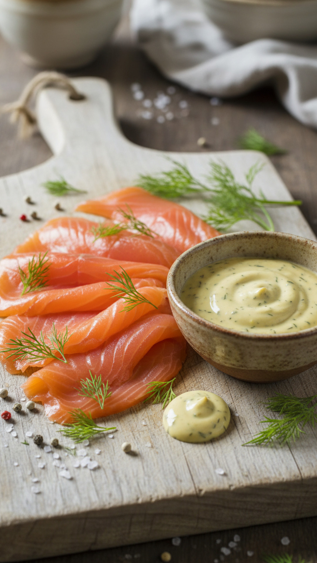 Schwedischer Graved Lachs mit Senf-Dill-Soße Preparation