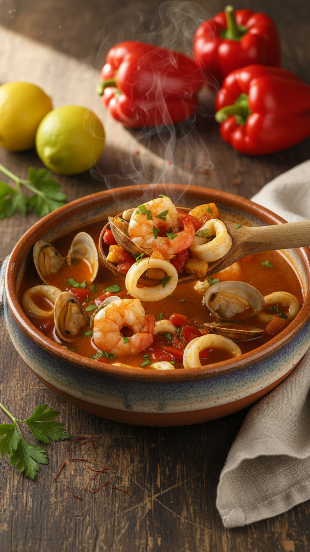 Spanischer Fischtopf Zarzuela de Pescado Preparation