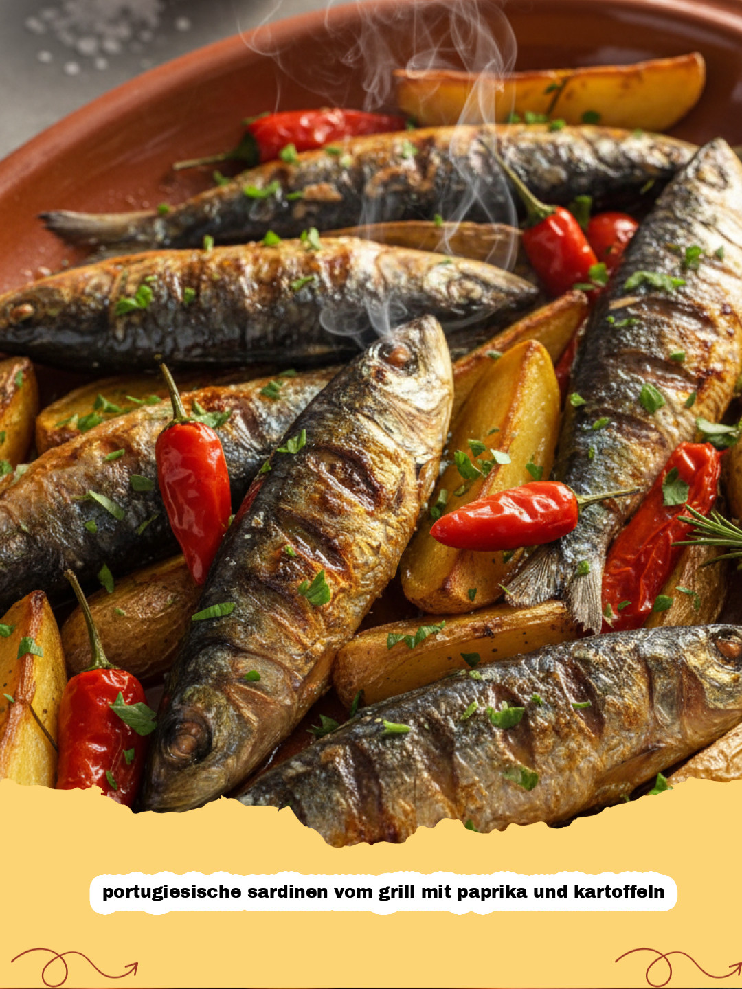 Mediterraner Sommer auf dem Teller: Portugiesische Sardinen vom Grill mit Paprika und Kartoffeln