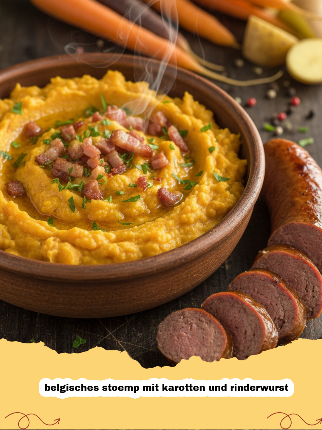 Belgisches Stoemp mit Karotten und Rinderwurst: Das ultimative Comfort Food Rezept