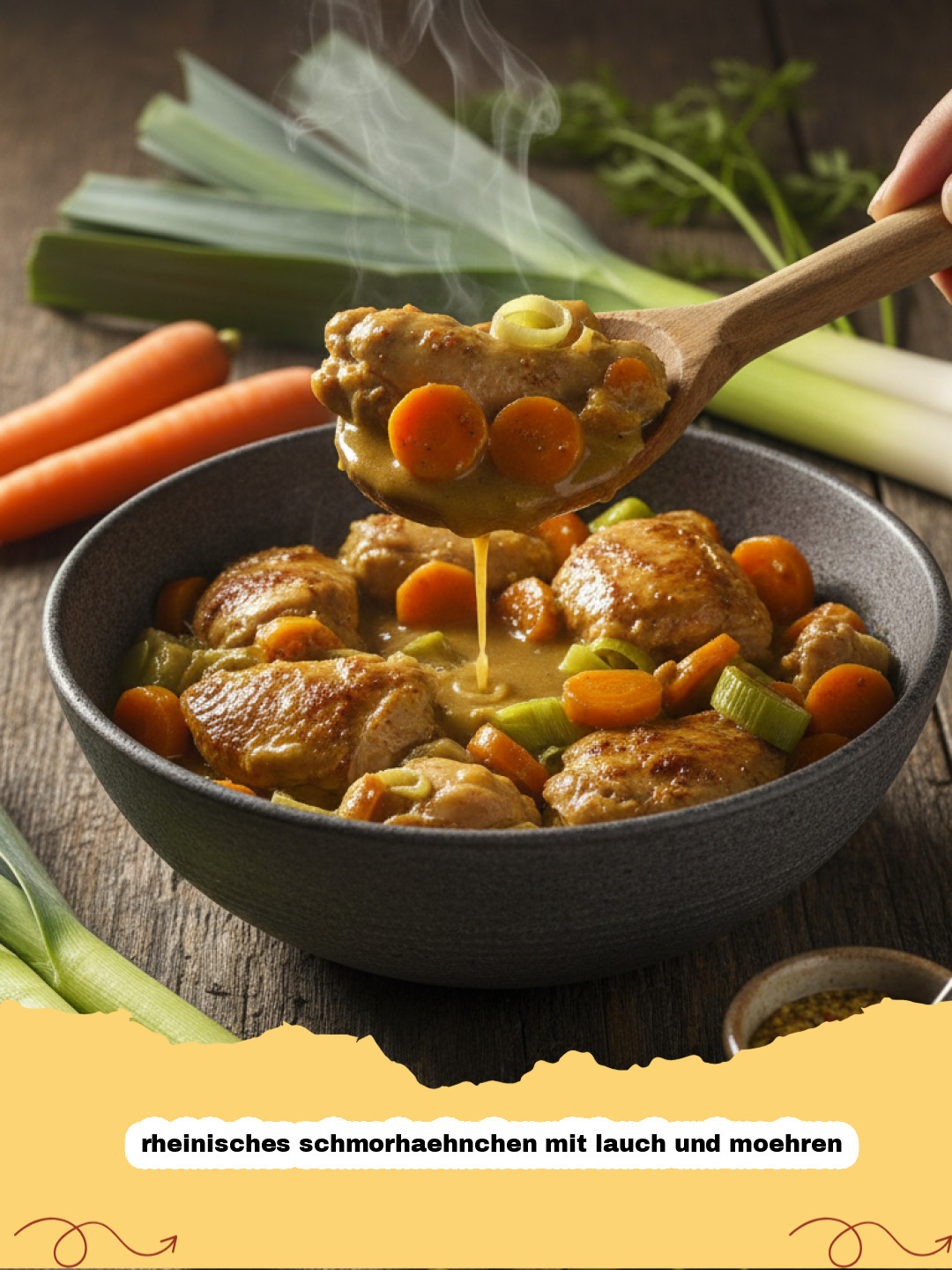 Rheinisches Schmorhähnchen mit Lauch und Möhren: Ein Klassiker der Heimatküche