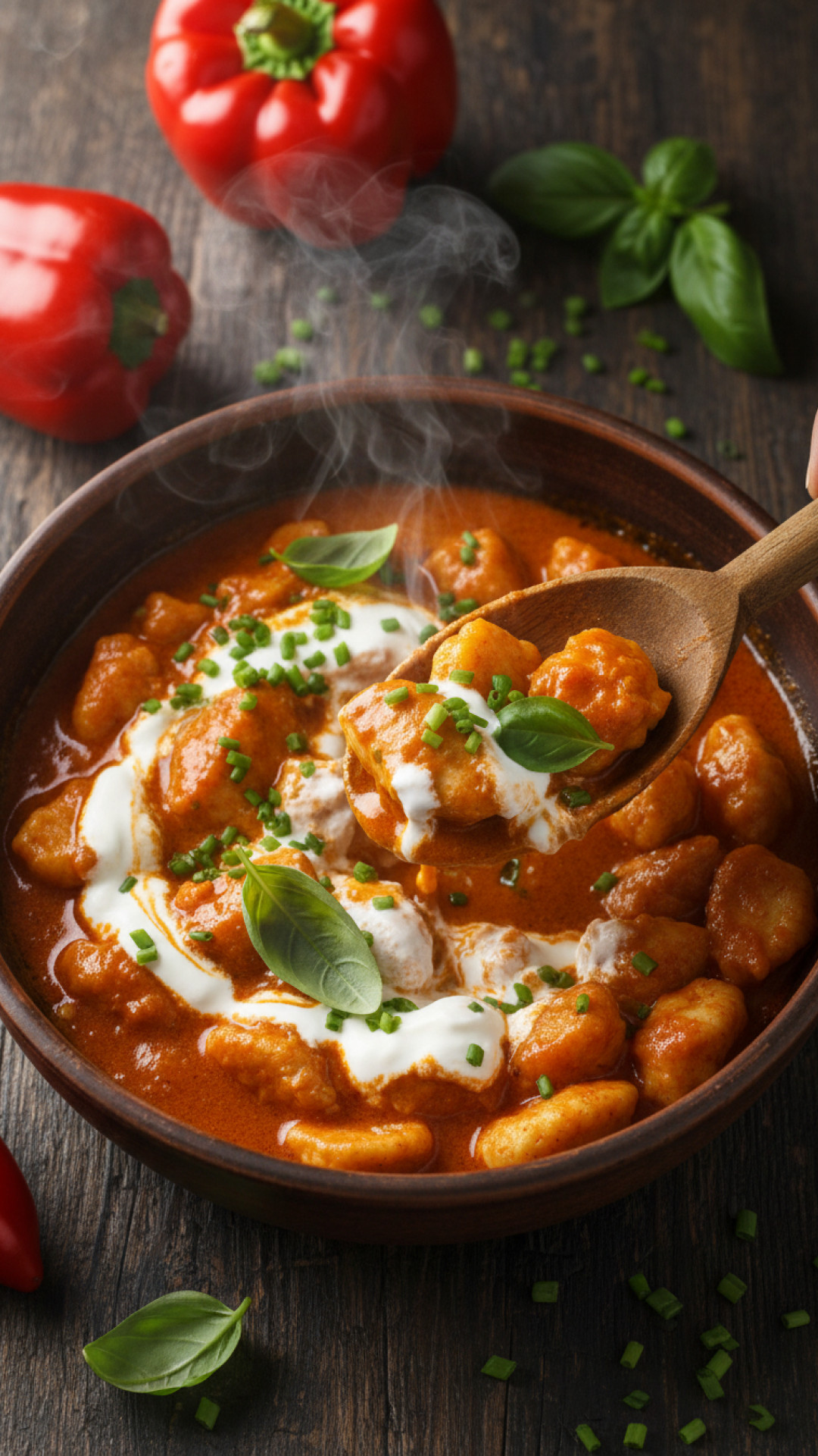 Ungarisches Fischpaprikas mit Nockerln Preparation