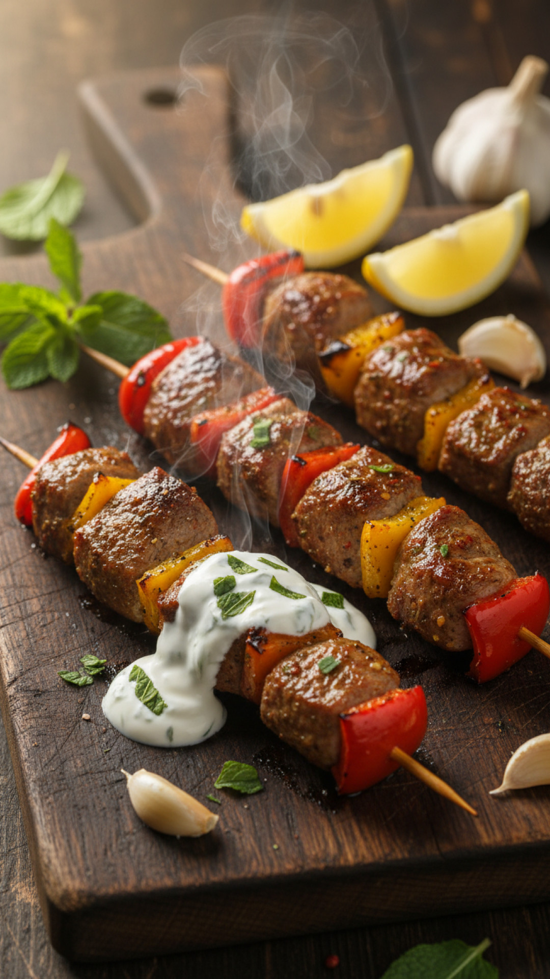 Authentische Türkische Lammspieße (Şiş Kebap) mit Joghurtsauce Preparation