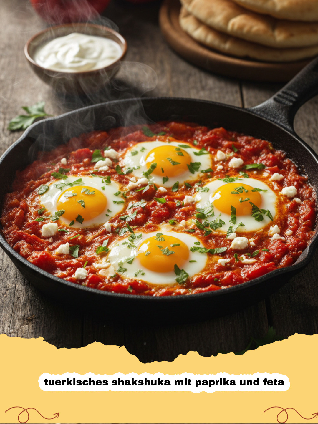 Türkisches Shakshuka mit Paprika und Feta: Dein sonniger Start in den Tag!