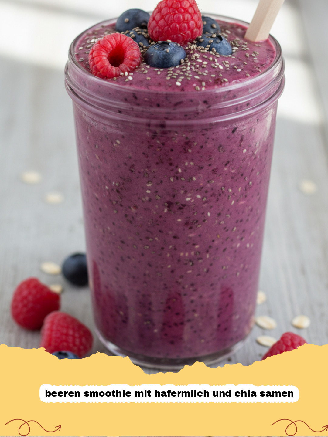 Der Ultimative Beeren Smoothie mit Hafermilch und Chia Samen: Dein Energie-Kick!