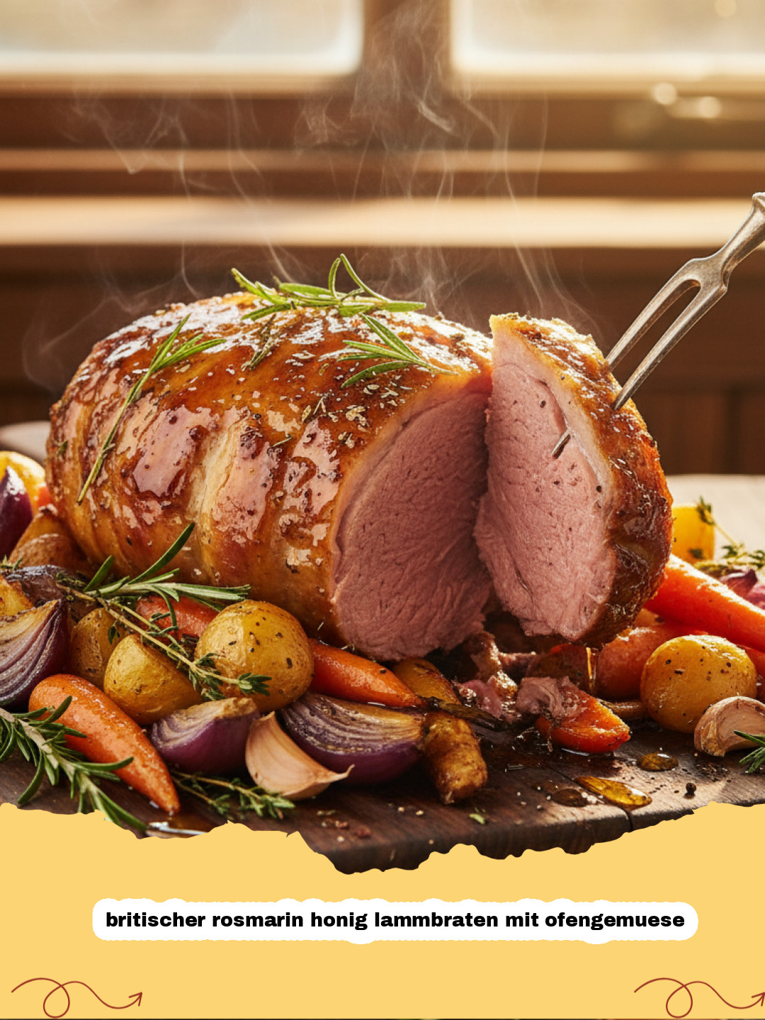 Der ultimative britische Rosmarin-Honig Lammbraten mit Ofengemüse