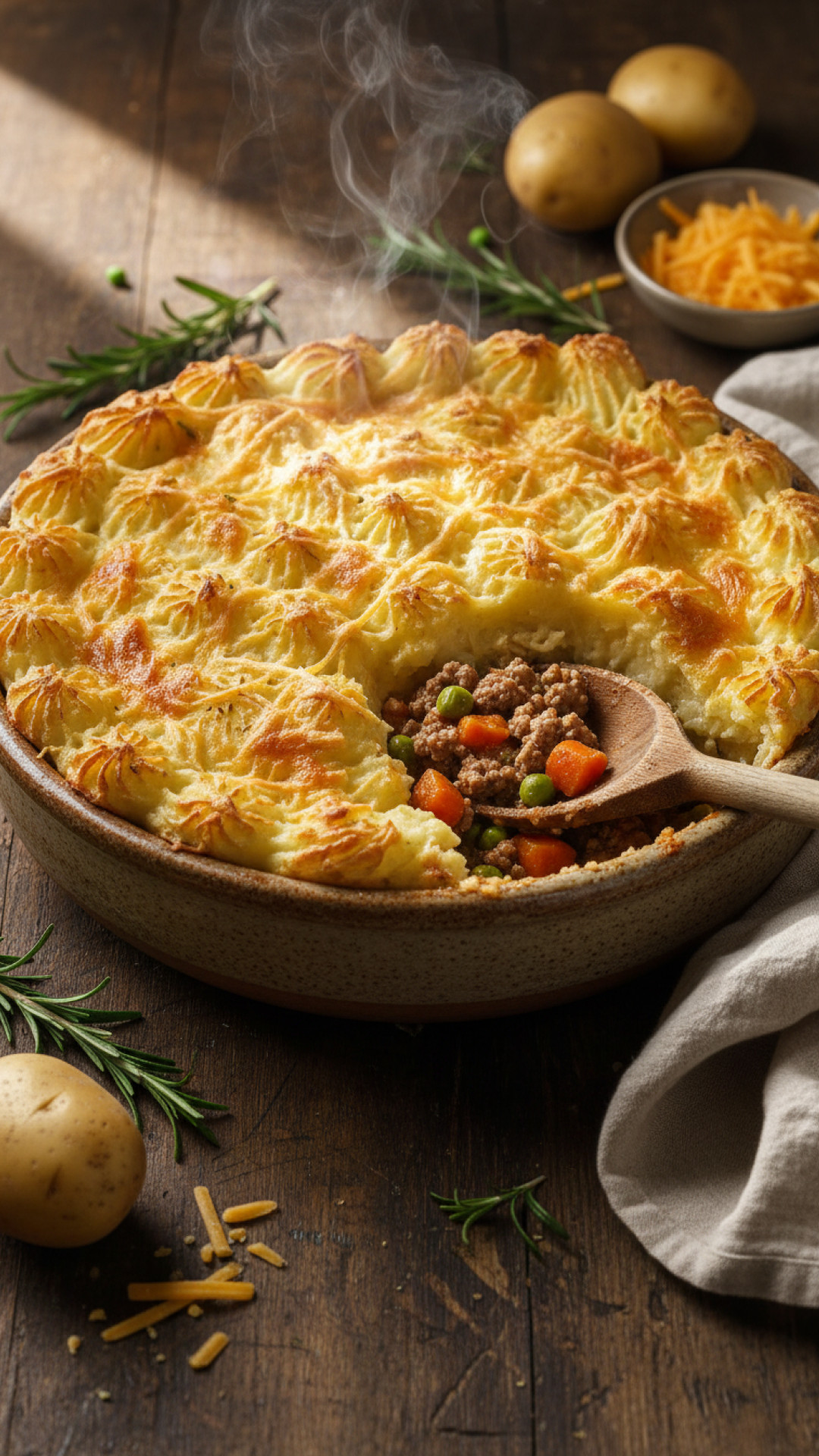 Britischer Shepherds Pie mit Lammhack (Cottage Pie) Preparation