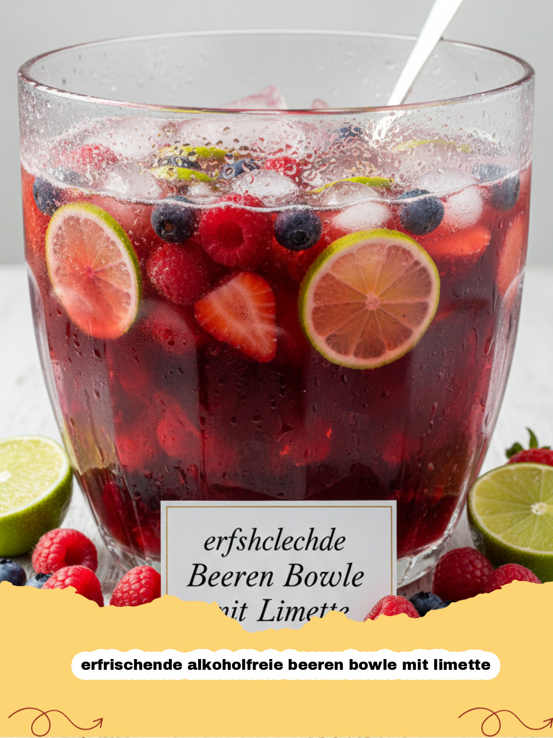 Alkoholfreie Beeren Bowle mit Limette: Der ultimative Sommergenuss
